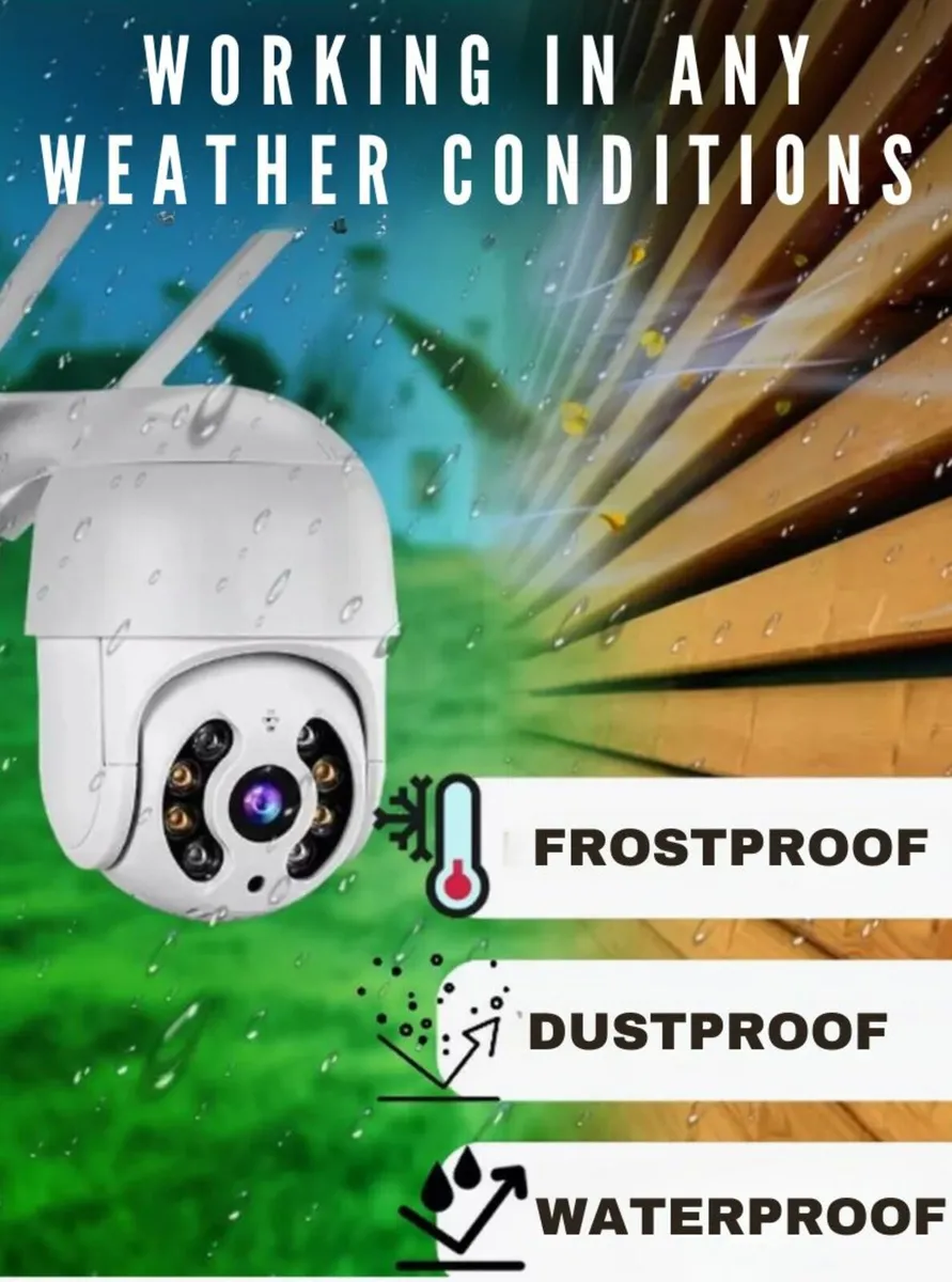 8MP WiFi CCTV Camera Outdoor Wireless Calving Home - Image 4
