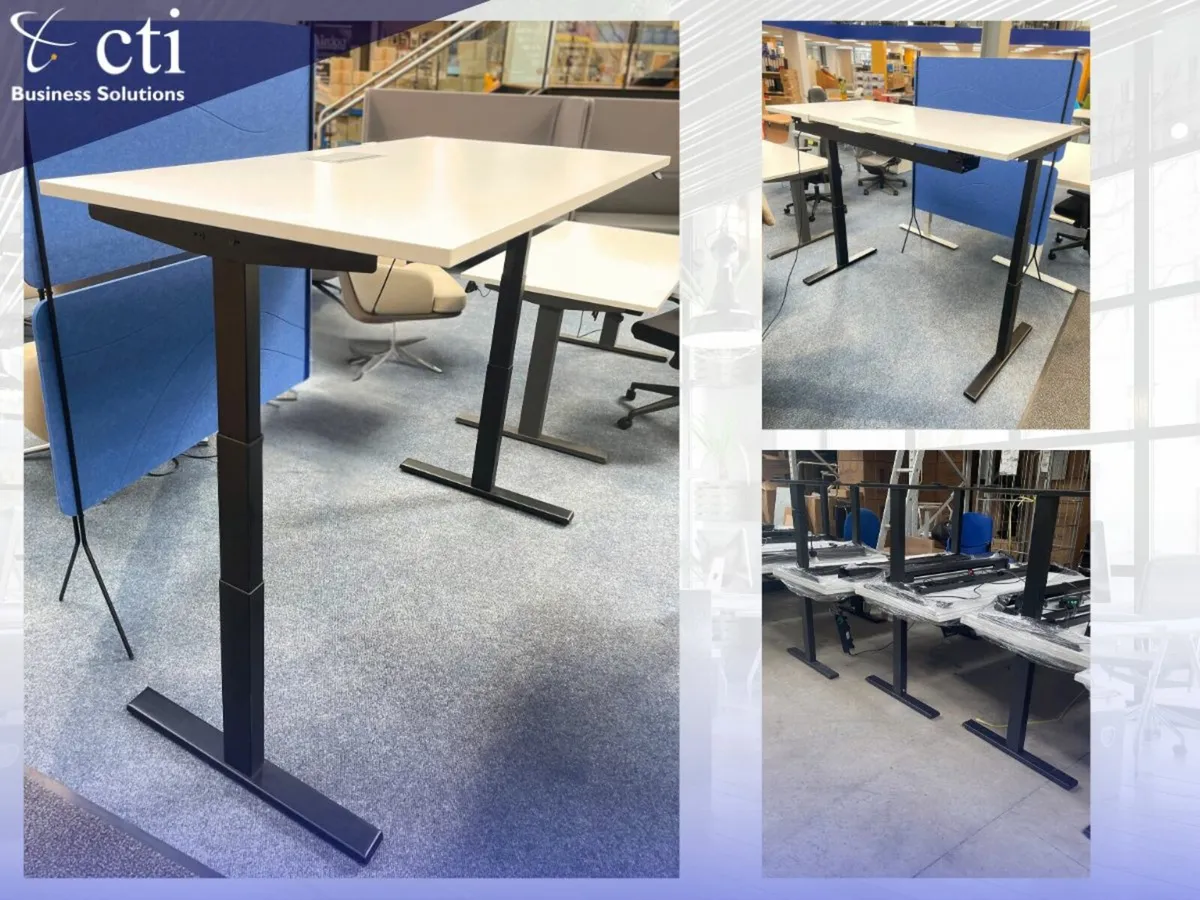40 X "Haworth" Electric Height Adjustable Desks - Image 1