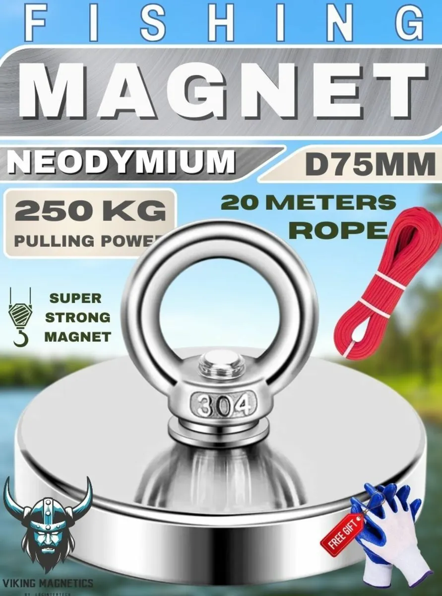 250KG Pulling Power Magnet Fishing Kit With 20m Ro - Image 1