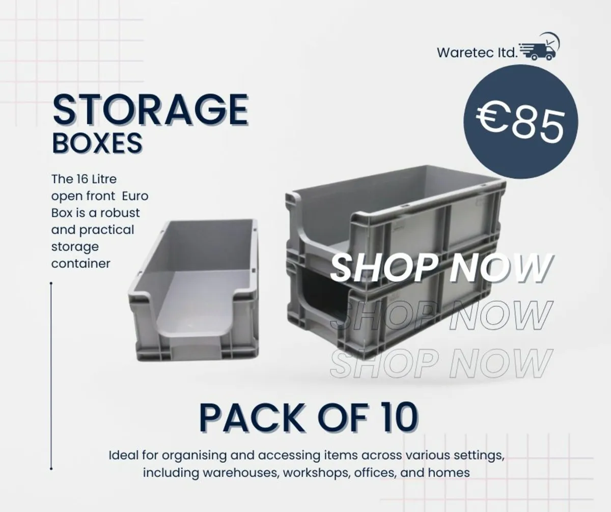 Pack of 10 storage boxes - Image 1
