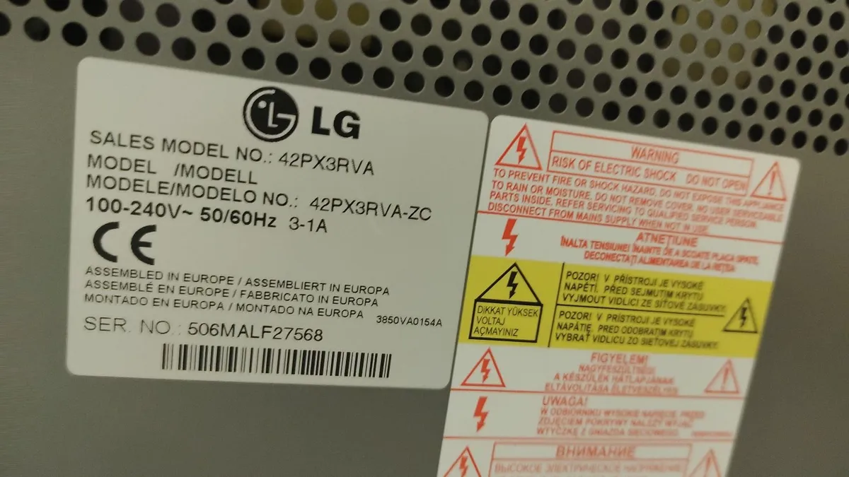 LG 42" Plasma Television - Image 2