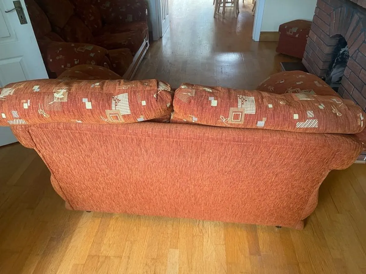 Two Sofas and Pouffe/Footstool - Image 4