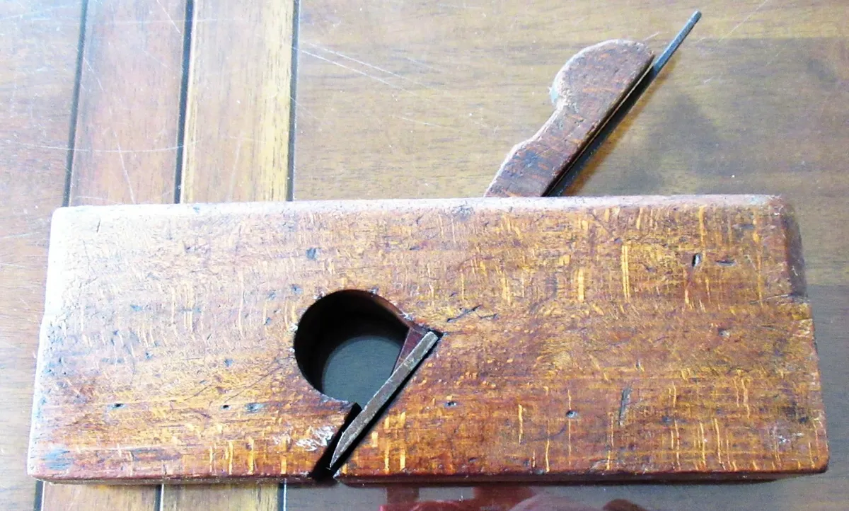 antique planer plane wooden blade tools wood - Image 3