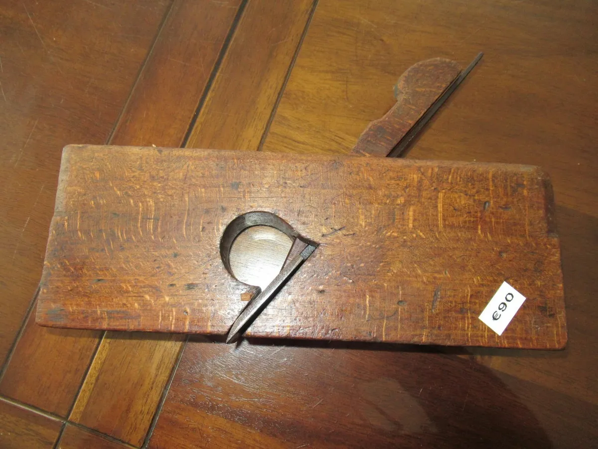 antique planer plane wooden blade tools wood - Image 1