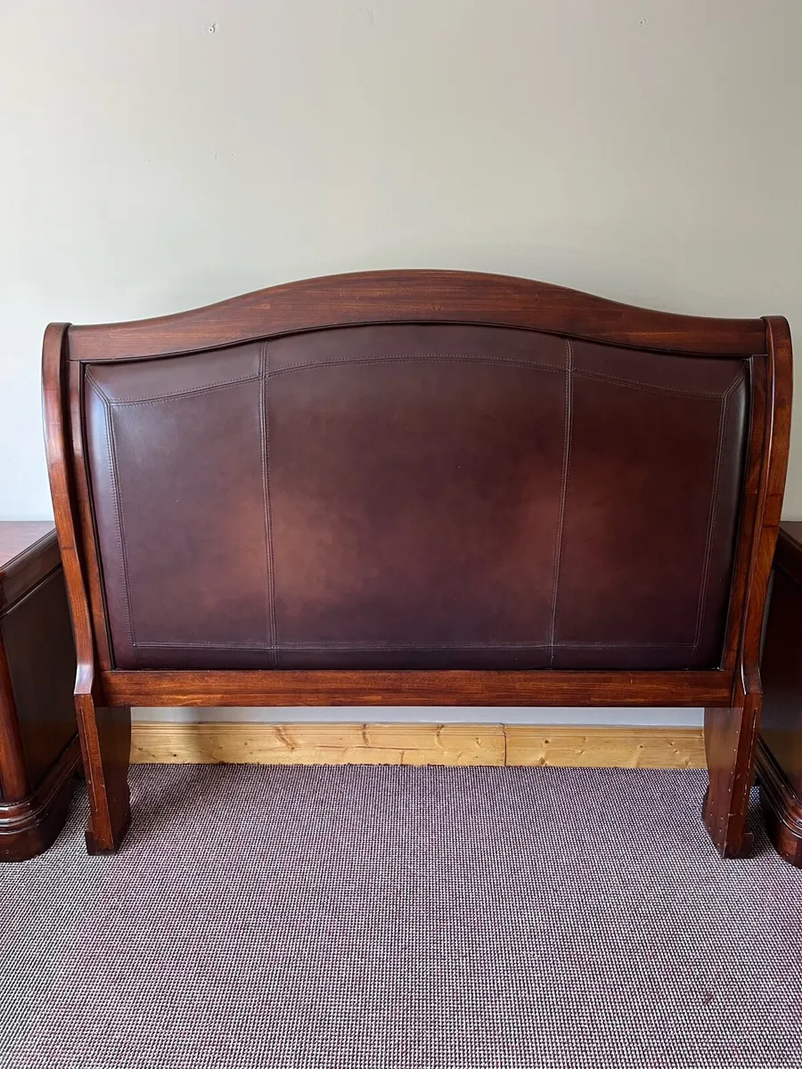 King Size Bed frame with matching lockers - Image 2