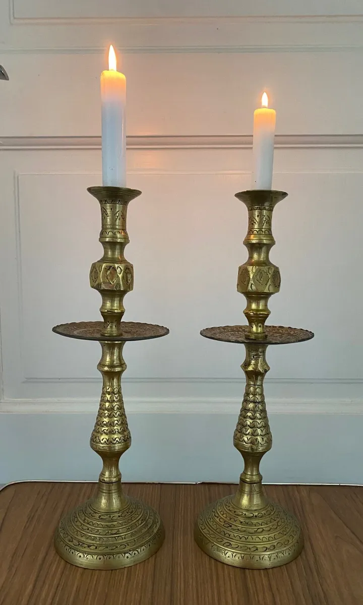 Brass candle holders - Image 1