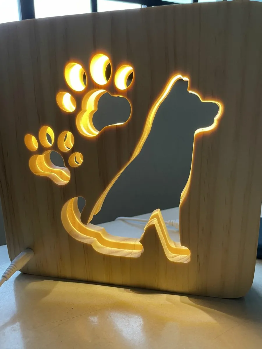 USB wooden table lamp - Image 2