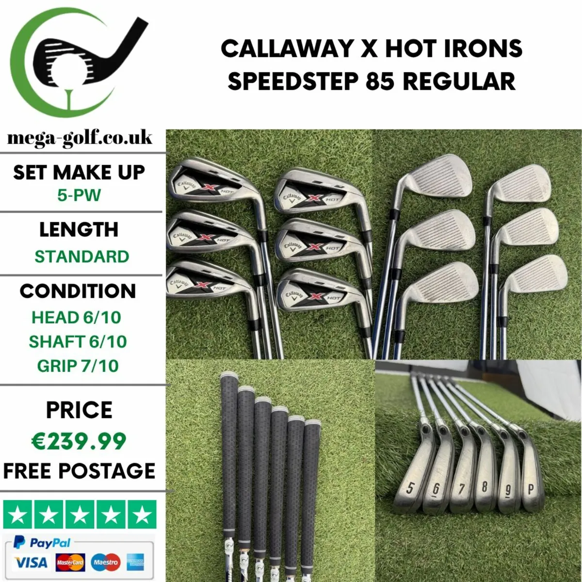 CALLAWAY X HOT IRONS / 5-PW / SPEEDSTEP 85 REGULAR - Image 1