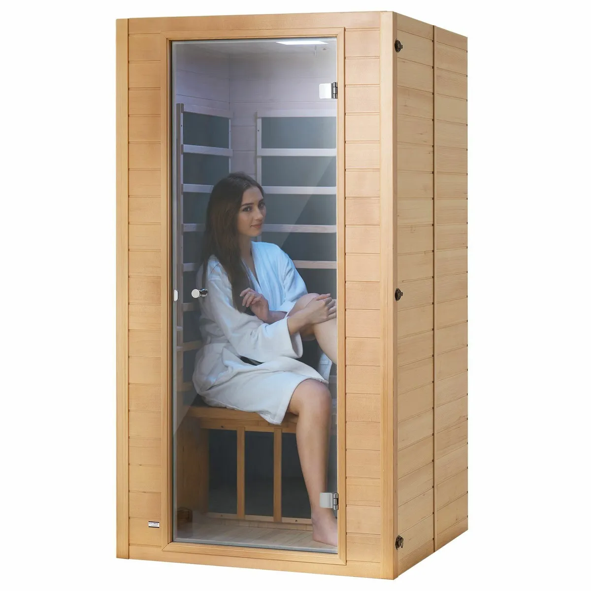 Far Infrared Wooden Sauna Room Home Spa for 1 to 2 - Image 4
