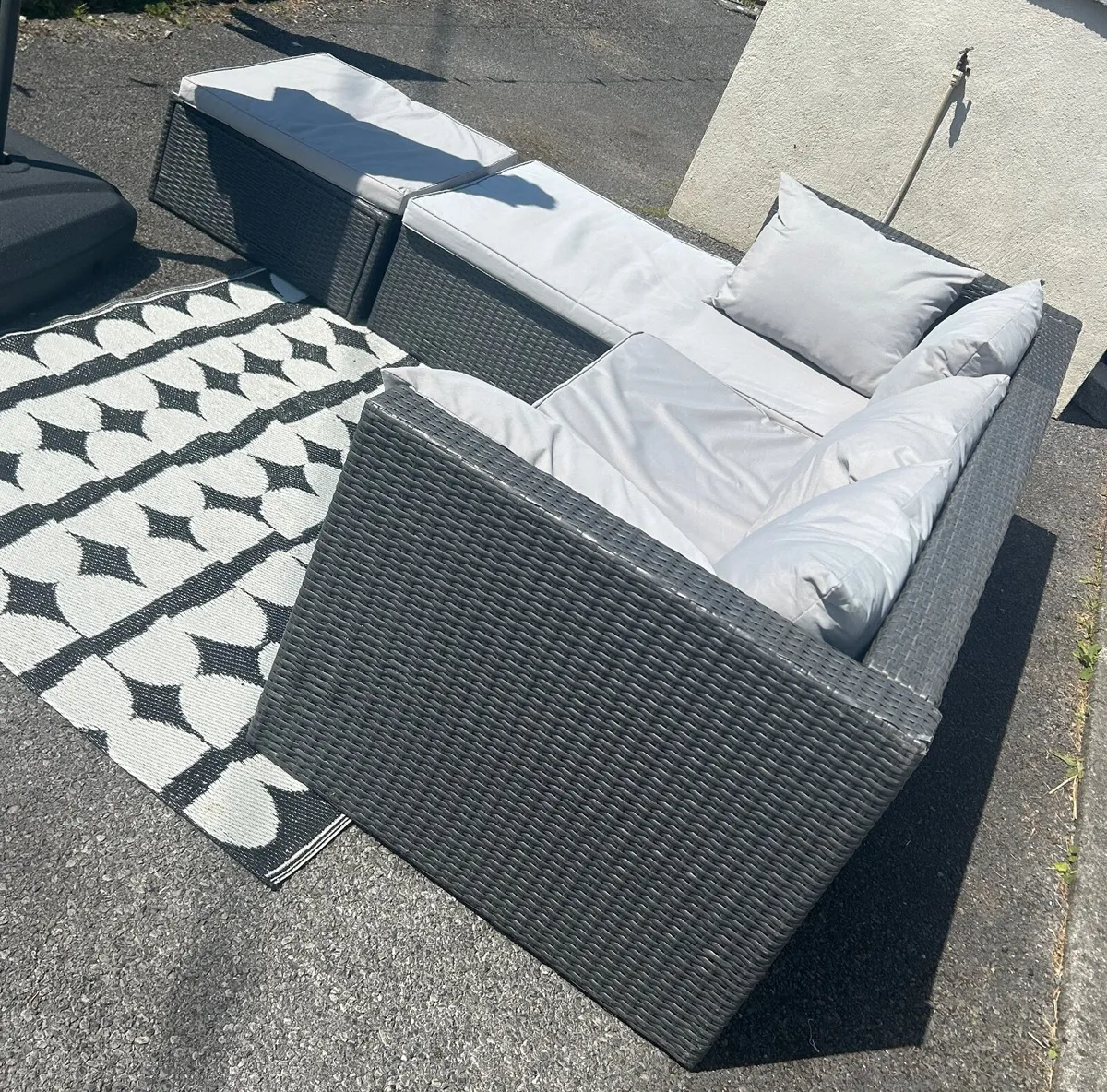 Outdoor Rattan Sofá Set - Image 1