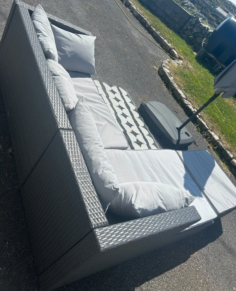 Outdoor Rattan Sofá Set - Image 2