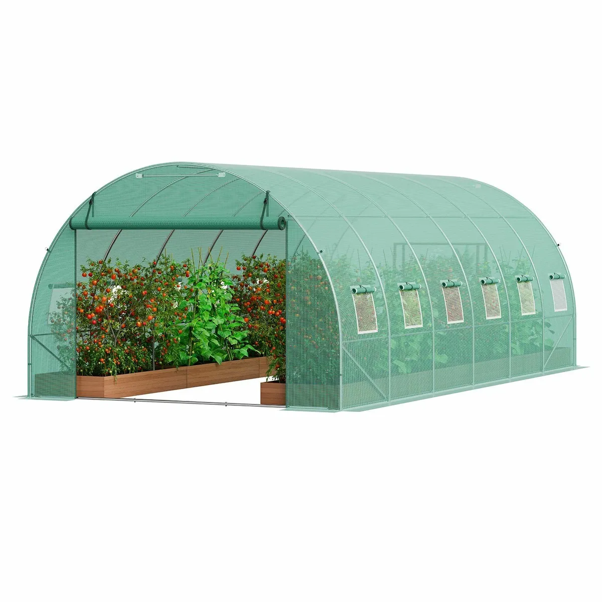 Walk-in Tunnel Greenhouse, 20 x 10 x 7 ft Portable - Image 1