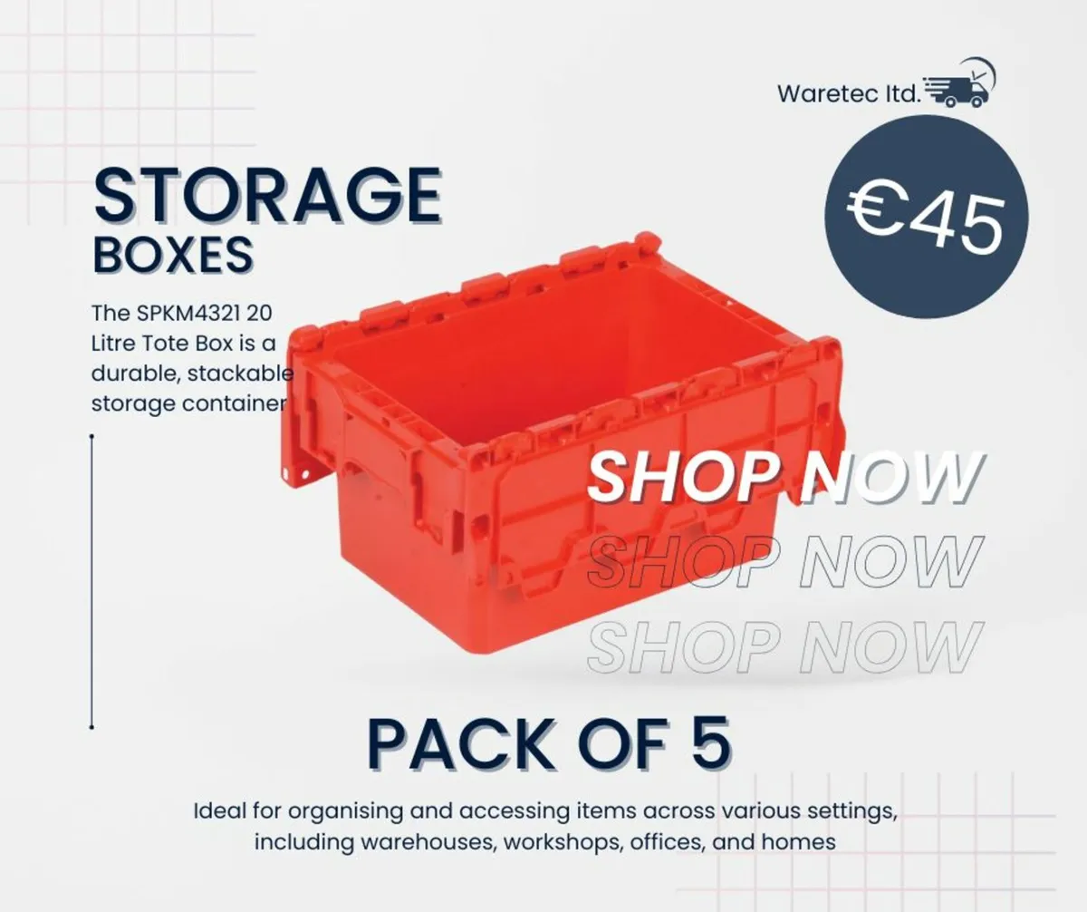 Pack of 5 tote boxes - Image 1