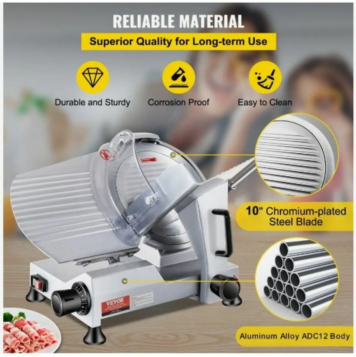 Commercial Meat Slicer, 240W Electric - Image 3