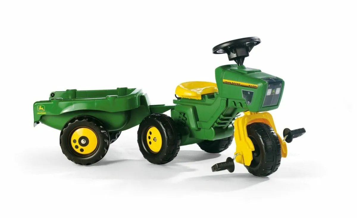 Rolly John Deere Trike Tricycle & Trailer