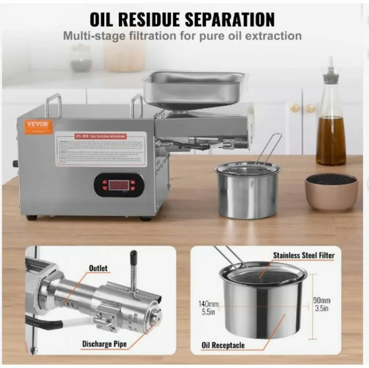 Electric Oil Press Machine, 850W - Image 3