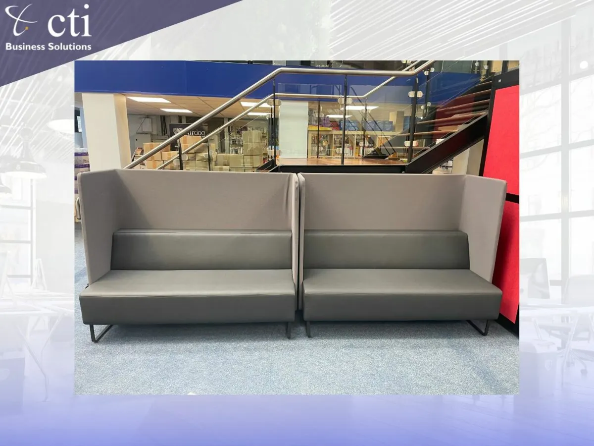 4 X "Haworth" High Back Sofas ~ 70% Off - Image 2