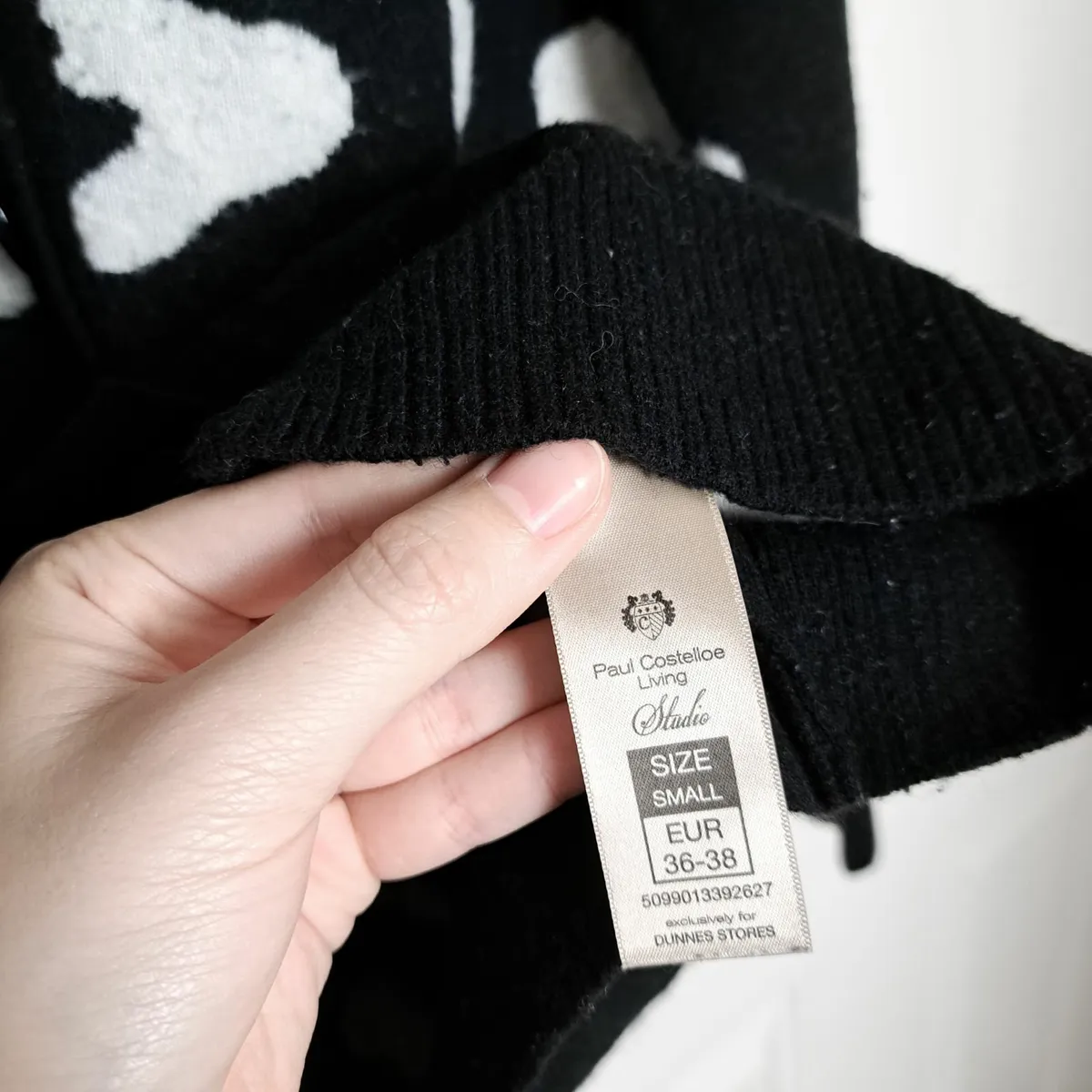 Paul Costelloe Black White Cow Print Cardigan 10UK - Image 2