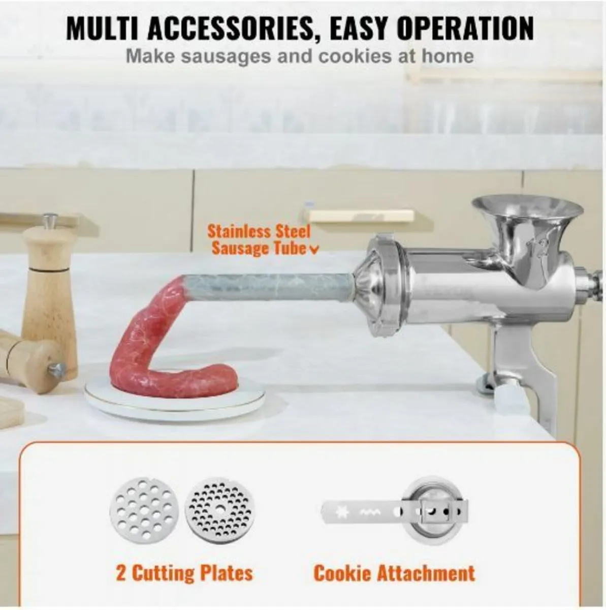 Manual Meat Grinder, 304 Stainless - Image 4