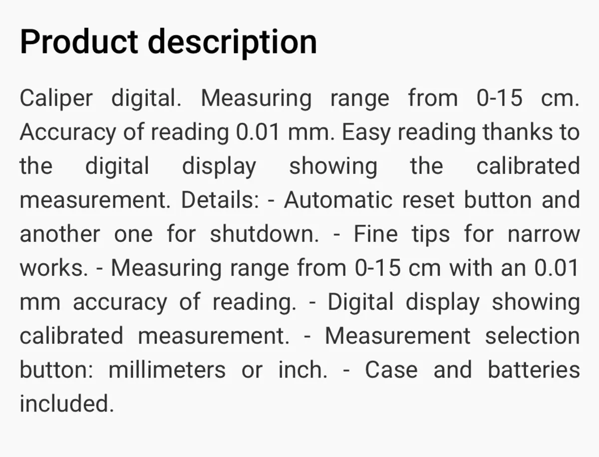 New power fix electronic digital calliper - Image 4
