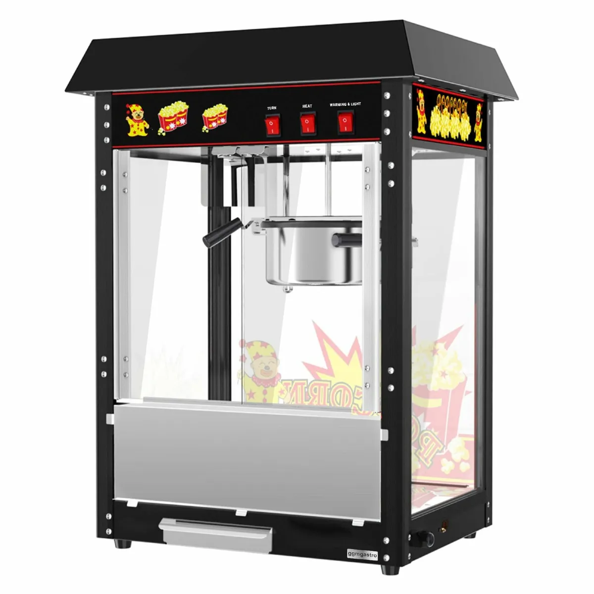 Popcorn machine Commercial - 5 kg/h - with 1 kettl - Image 1