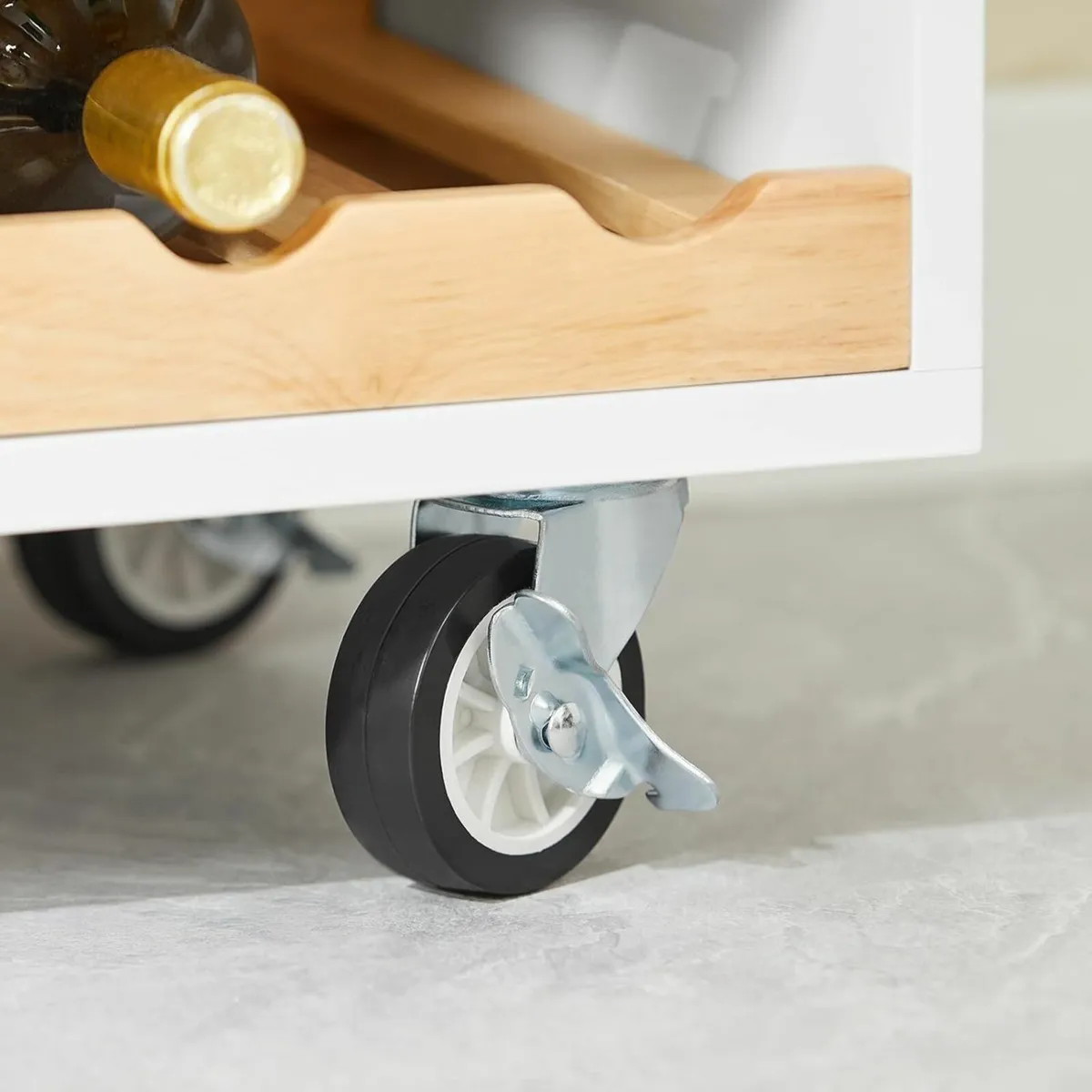 Kitchen Island  portable With Wine Glass Hold - Image 3