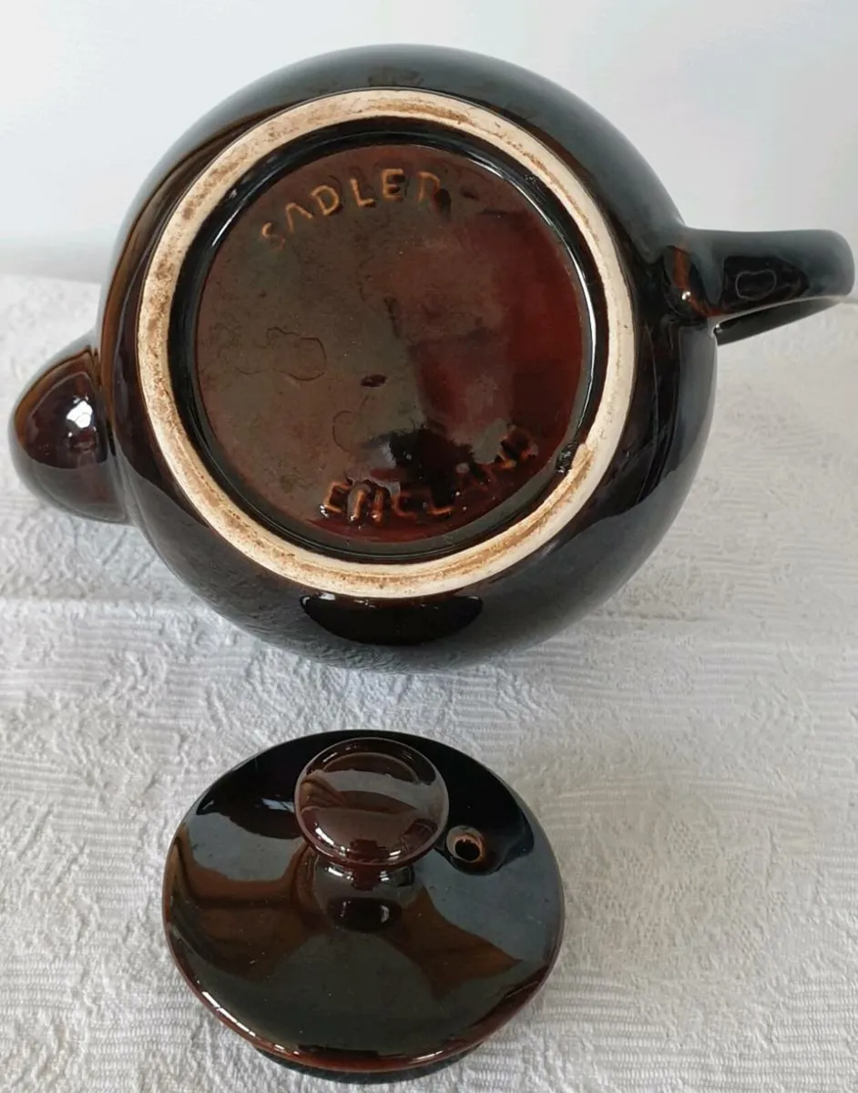 Sadler Brown Glaze Ceramic 2 Cup Teapot - Image 4