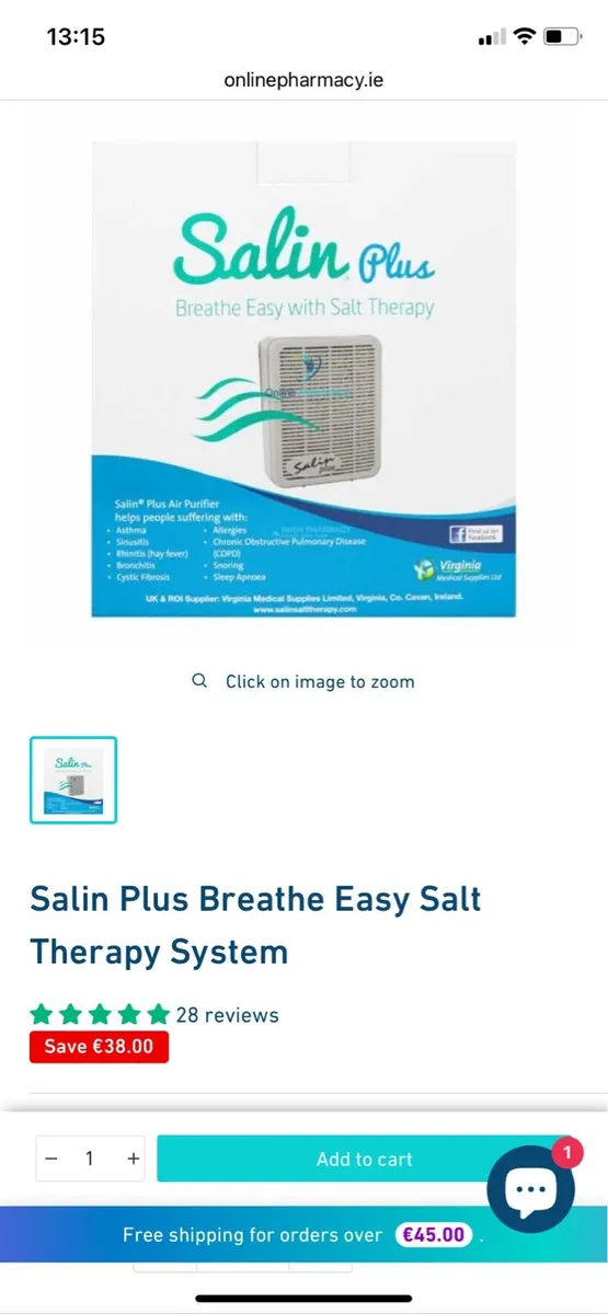 Salin plus salt therapy machine - Image 2