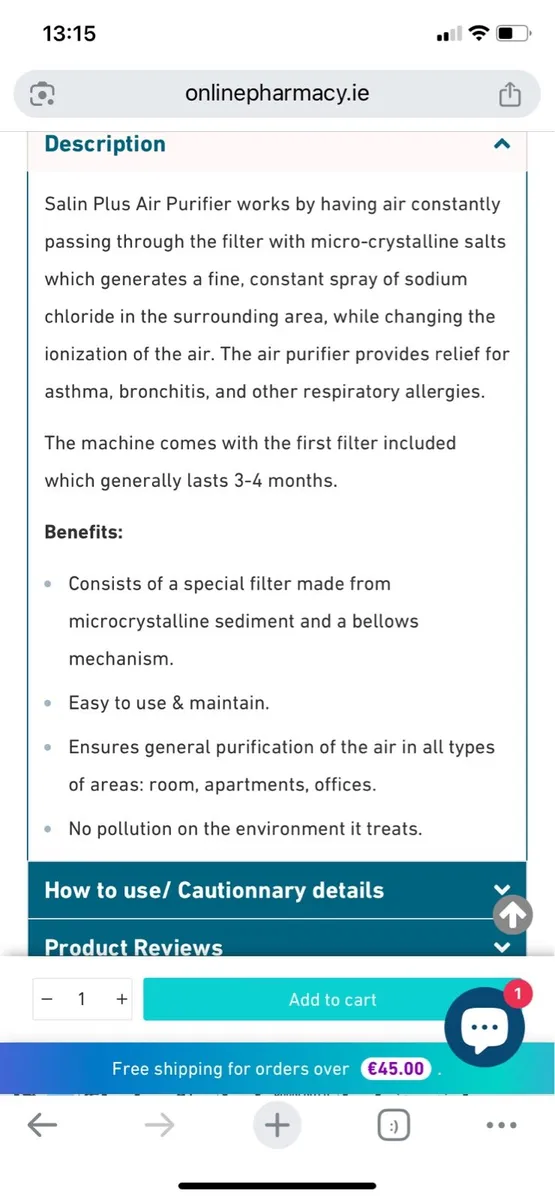 Salin plus salt therapy machine - Image 3