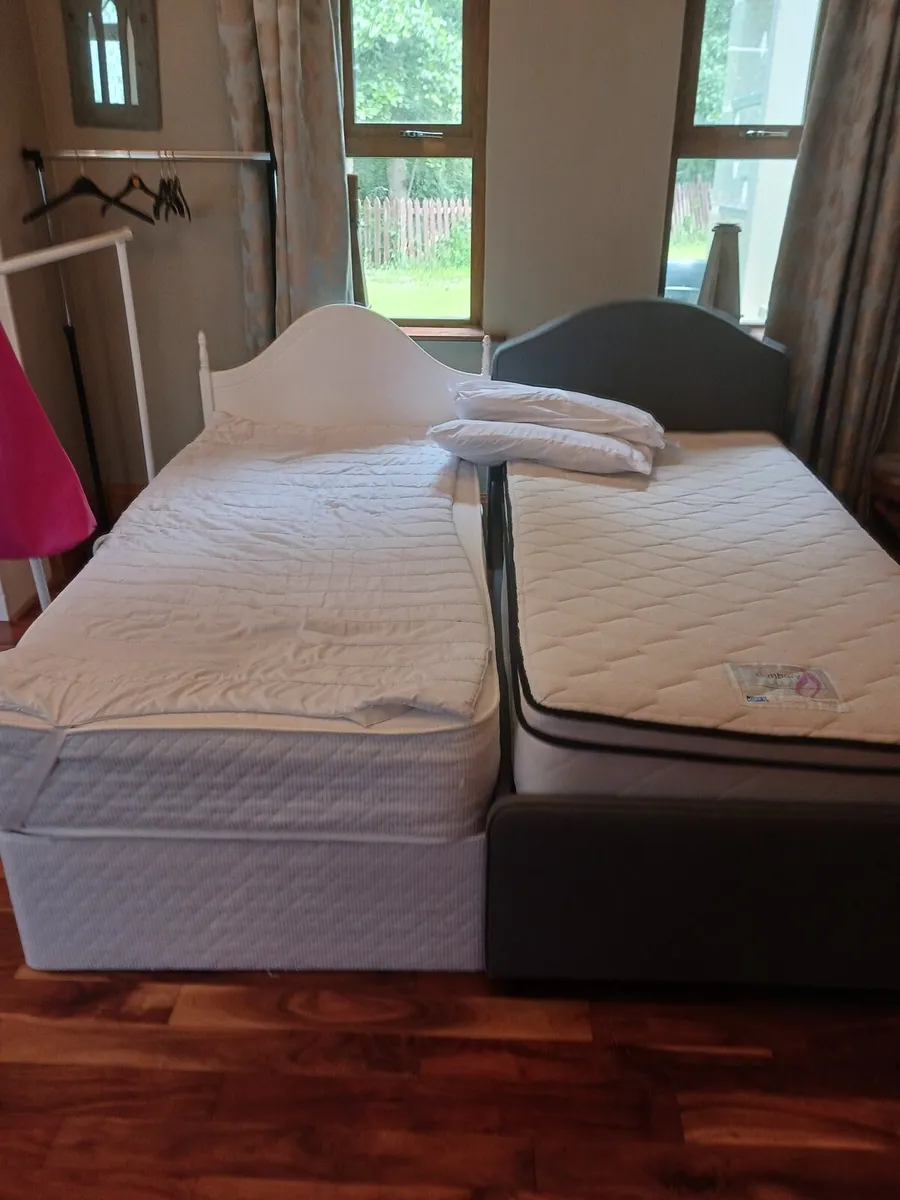 Single bed with mattresses