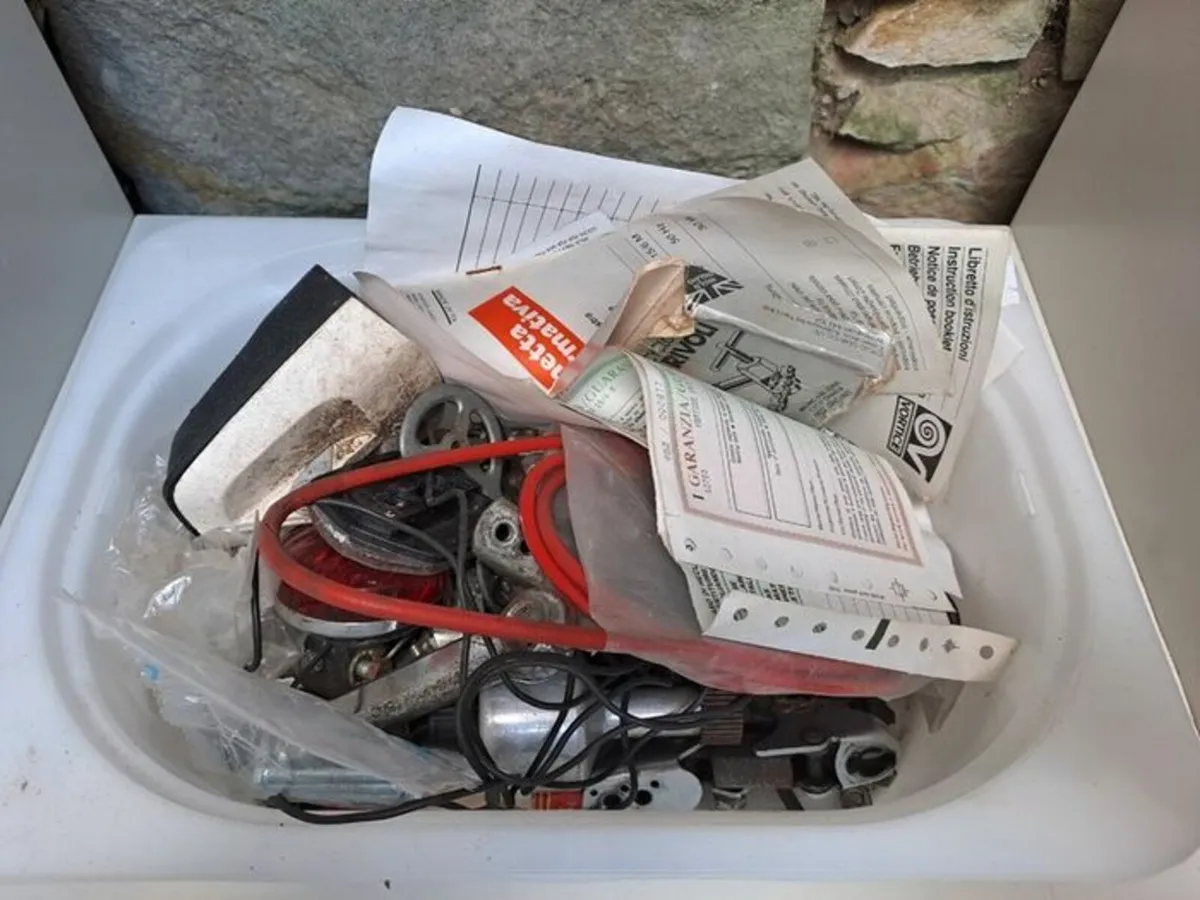 Box of Bicycle repair parts - Image 1