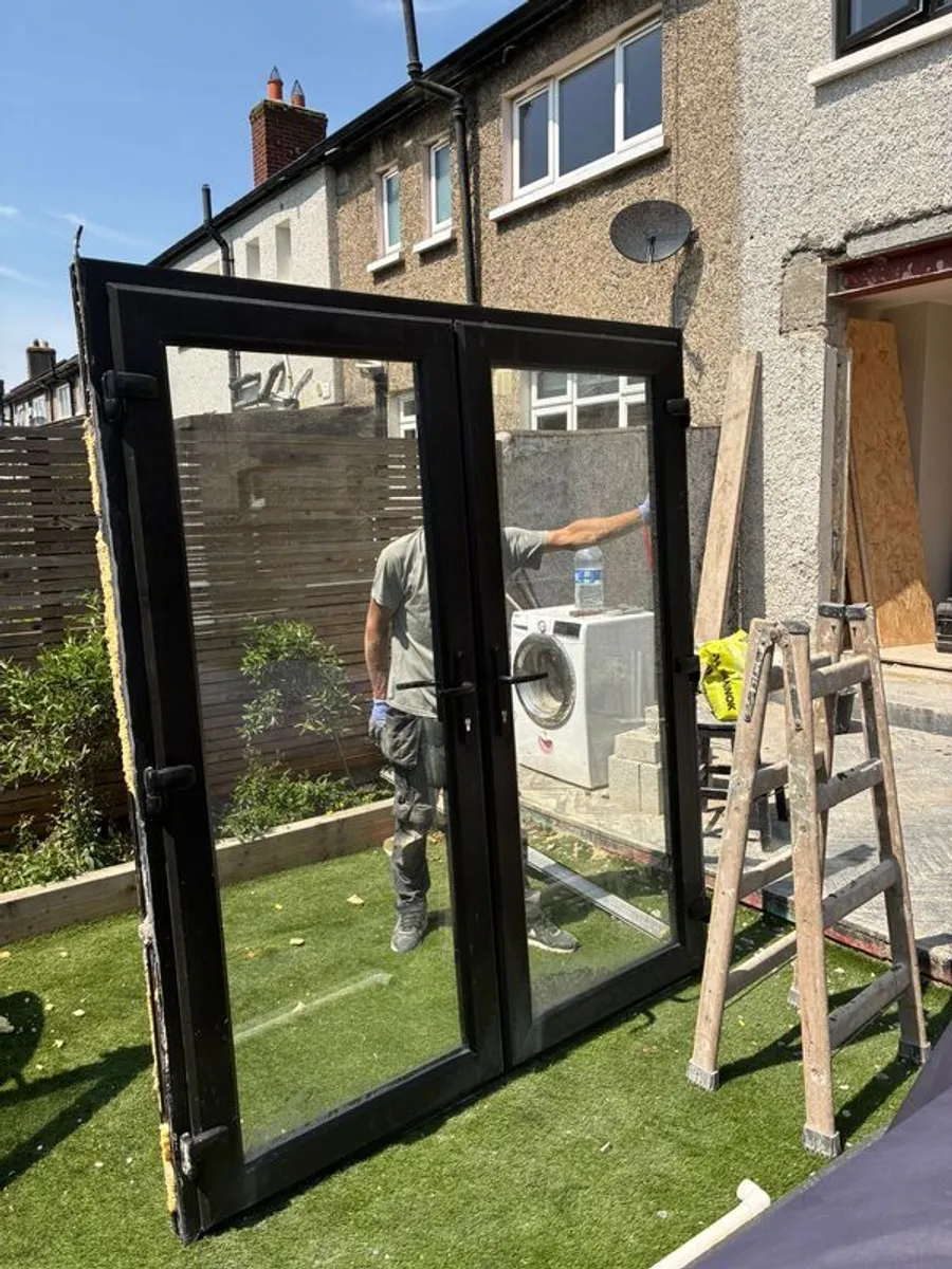 French Doors - Black UPVC Double Glazed - Image 1