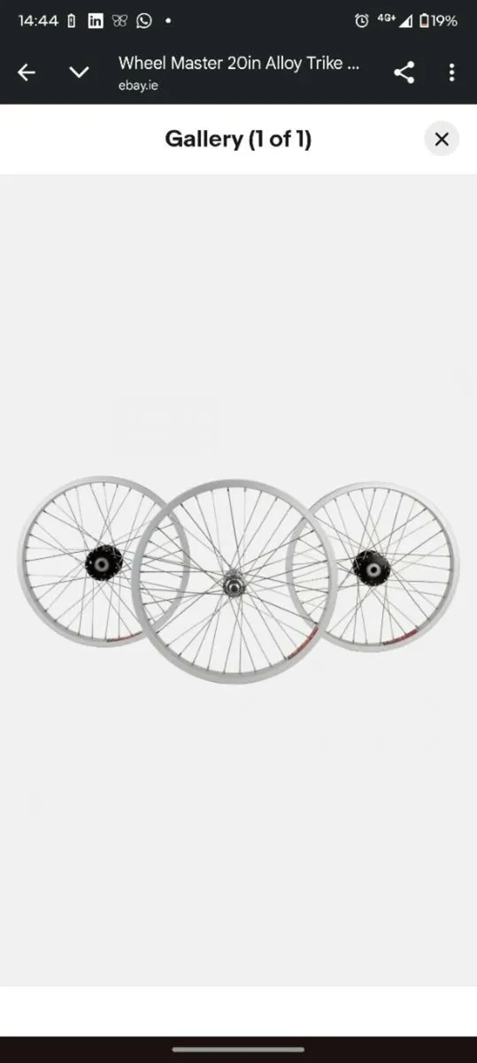 Trike Wheel set. Wheel Master 20in Alloy