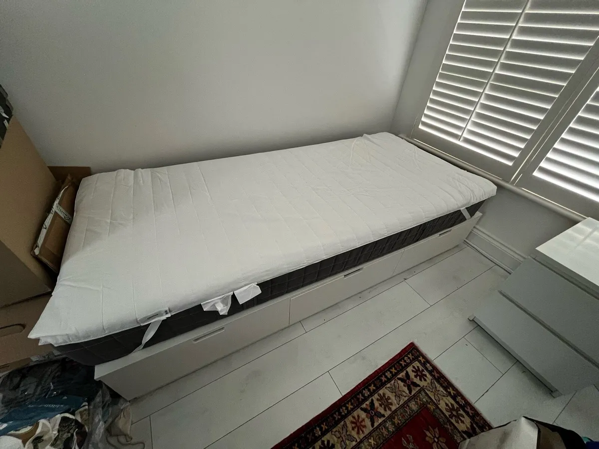 IKEA NORDLI single bed frame with storage - Image 1