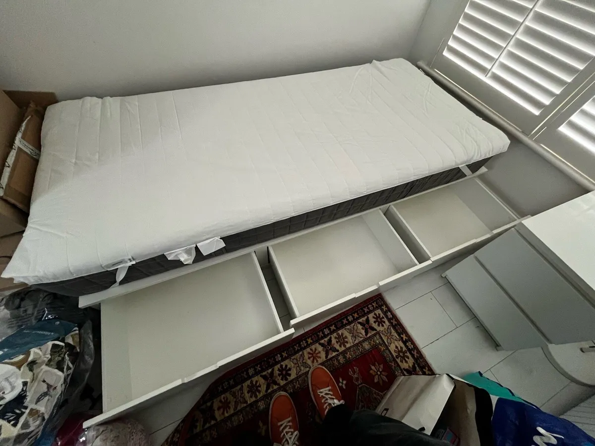 IKEA NORDLI single bed frame with storage - Image 2