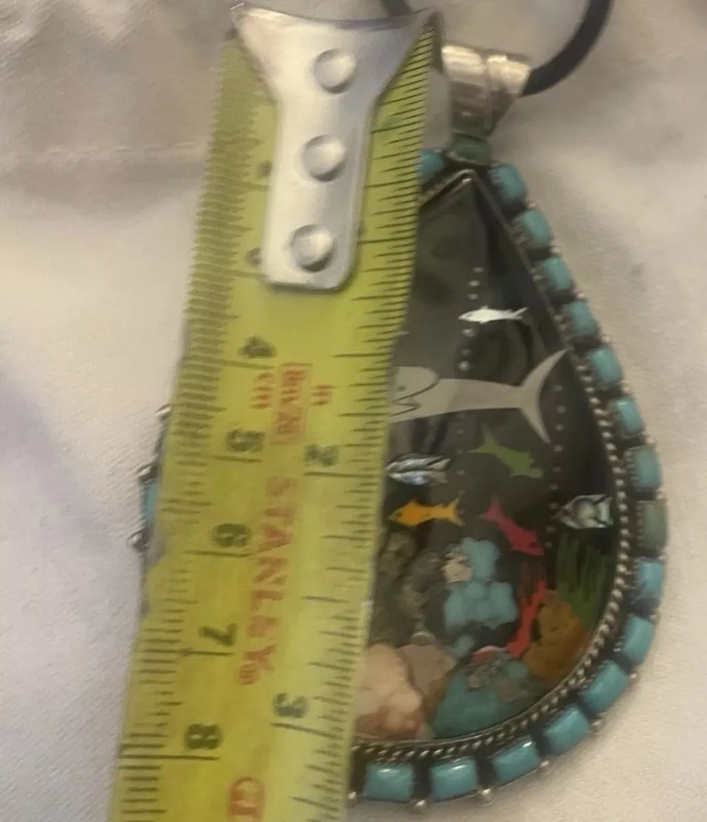 Native American Zuni style pendant - Image 4