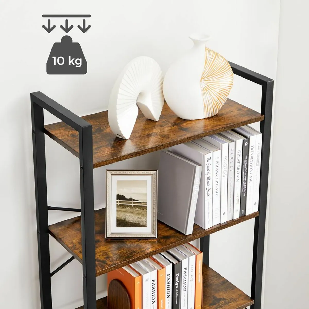Narrow bookcase 6 levels shelves - Image 4