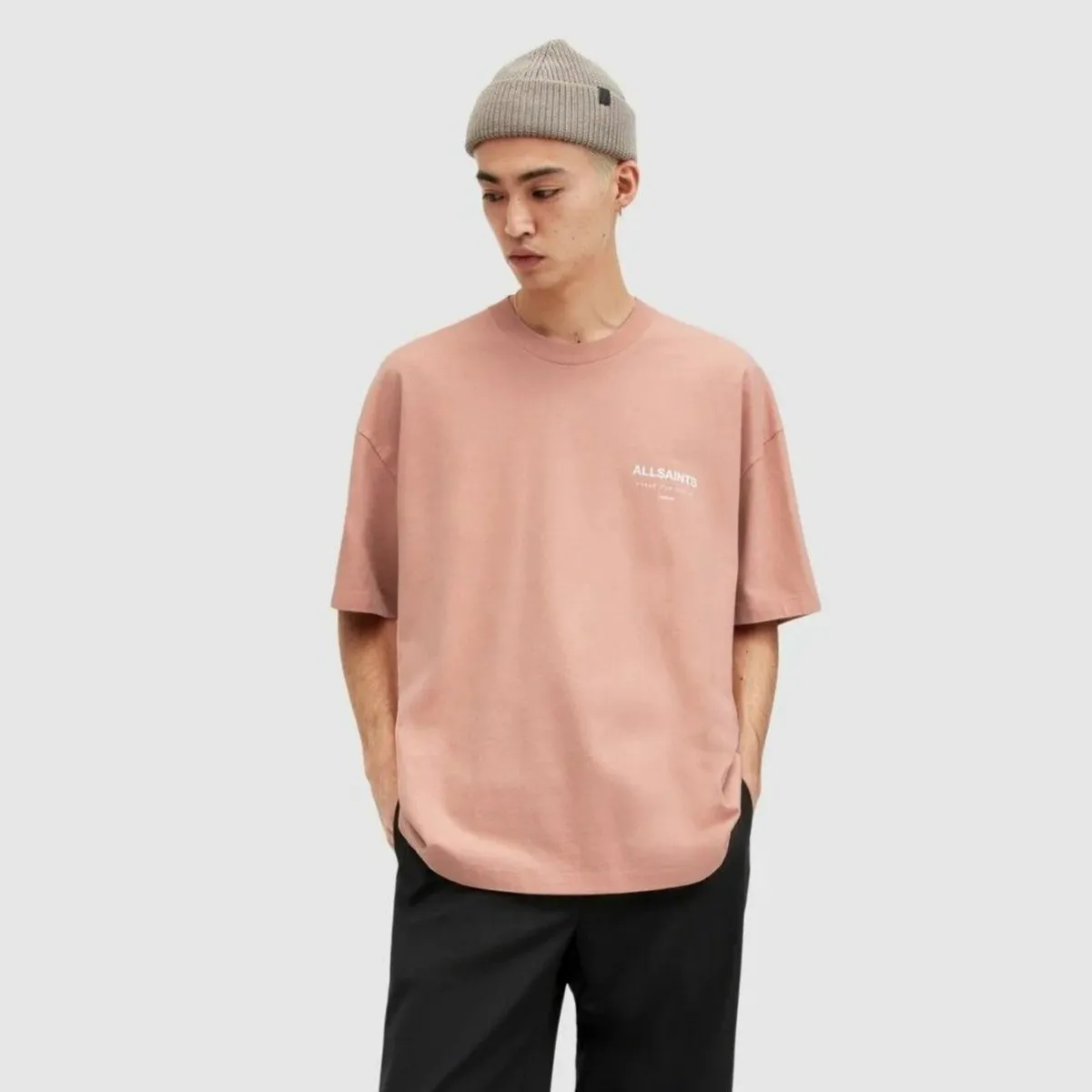 All Saints Pink Oversized Short Sleeve Size L - Image 2