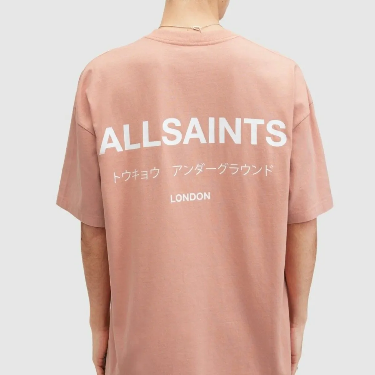 All Saints Pink Oversized Short Sleeve Size L - Image 3