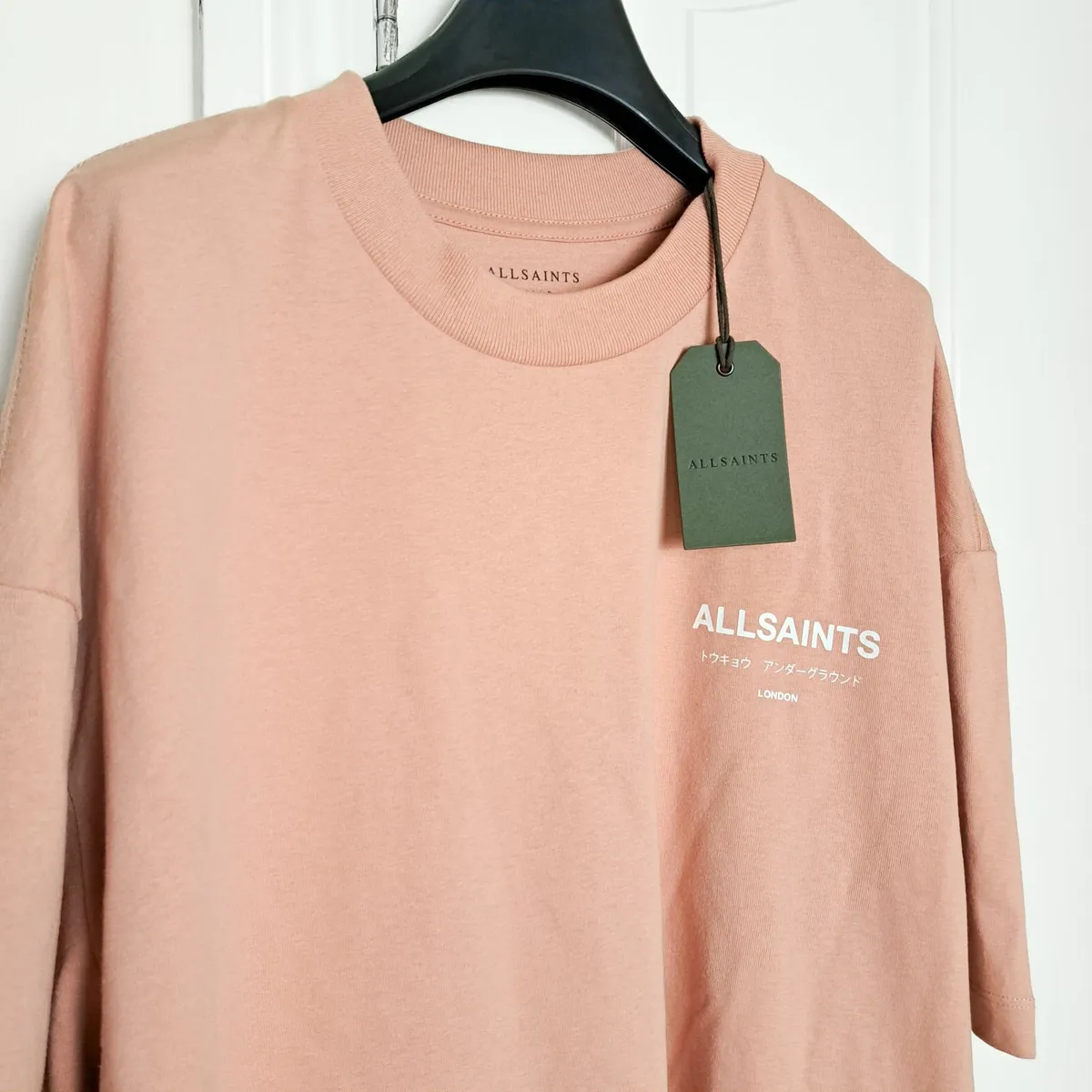 All Saints Pink Oversized Short Sleeve Size L - Image 4