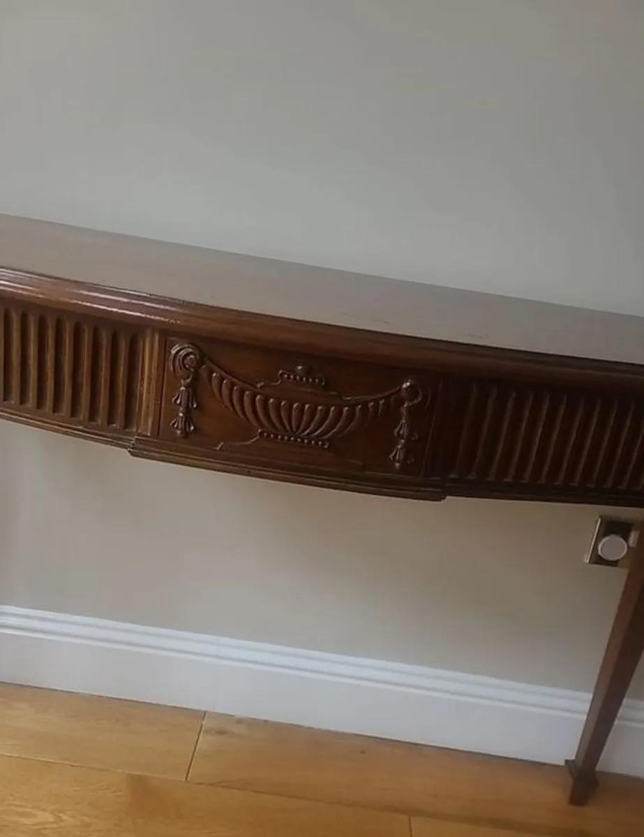 Antique Edwardian Mahogany Side Console Table - Image 2