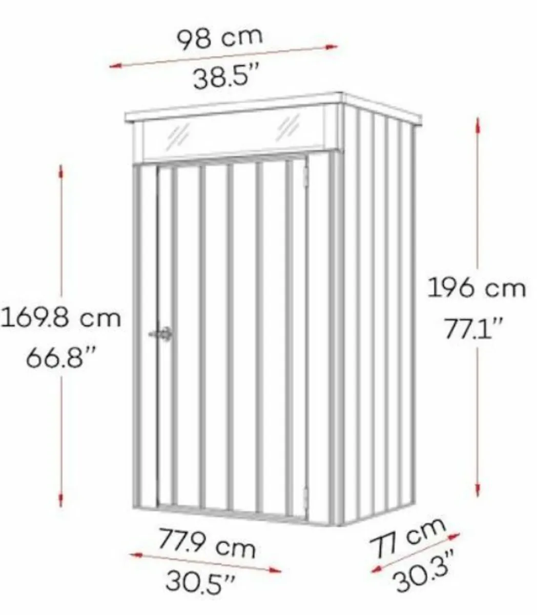 3x2 Palladium High Store Steel Locker Sheds - Image 4