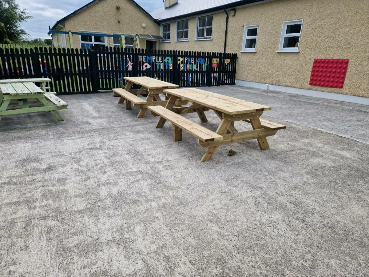 6ft and 8ft Picnic Tables - Image 1