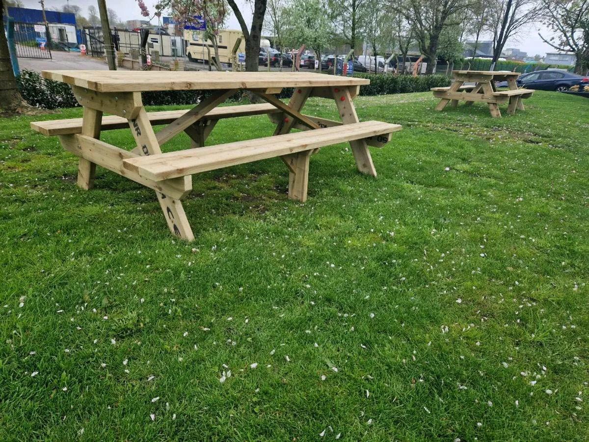 6ft and 8ft Picnic Tables - Image 3