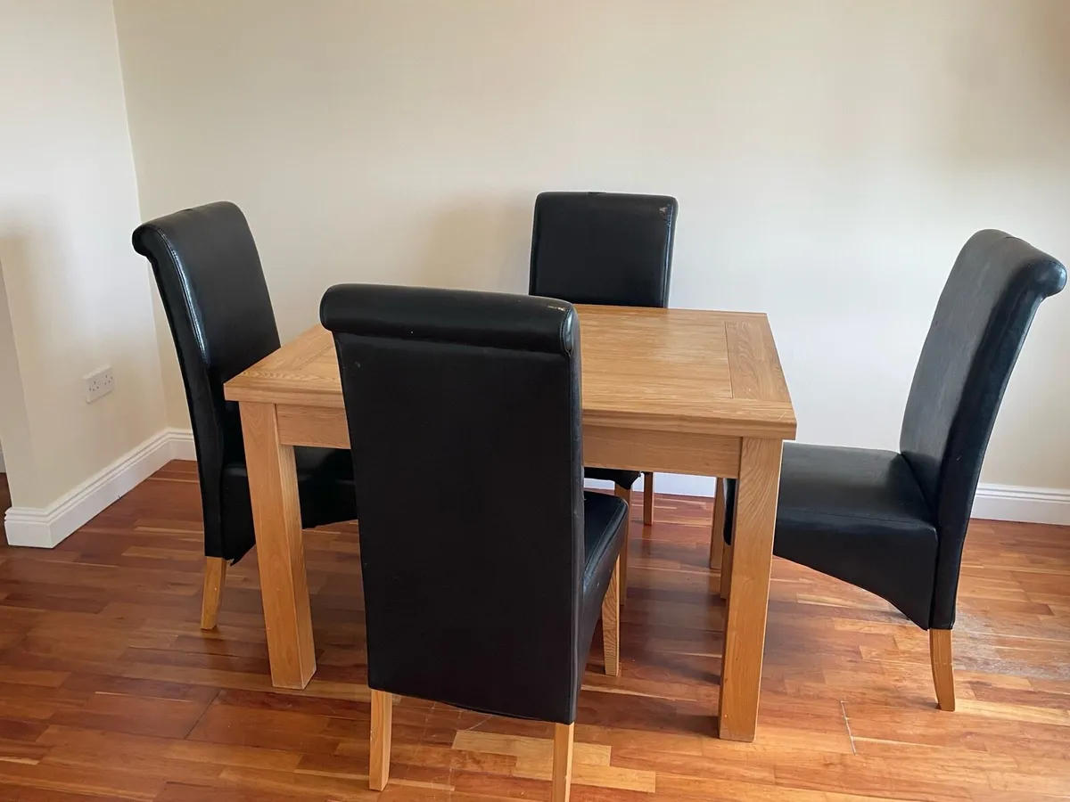 Dinning table (Expandable) + 4 Chairs - Image 1