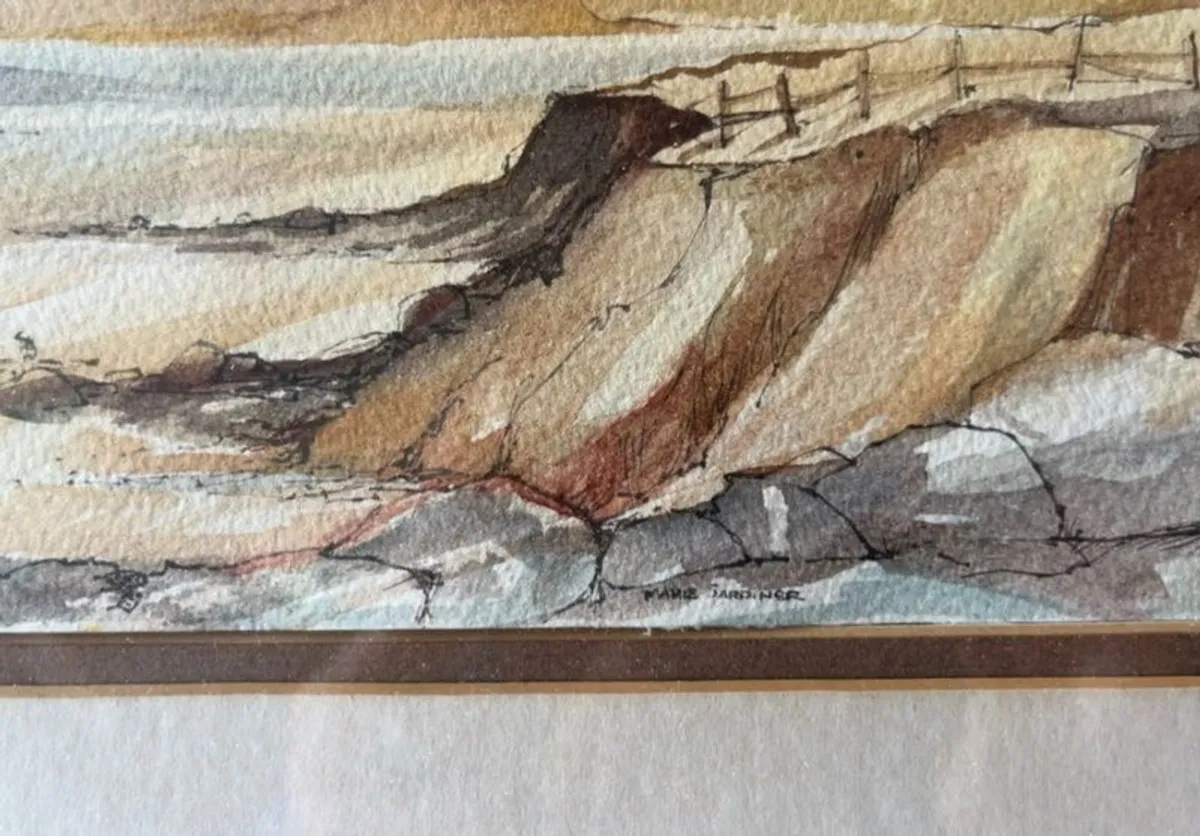Pair of Framed Irish Coastal Watercolours, Signed by Marie Gardiner - Image 2