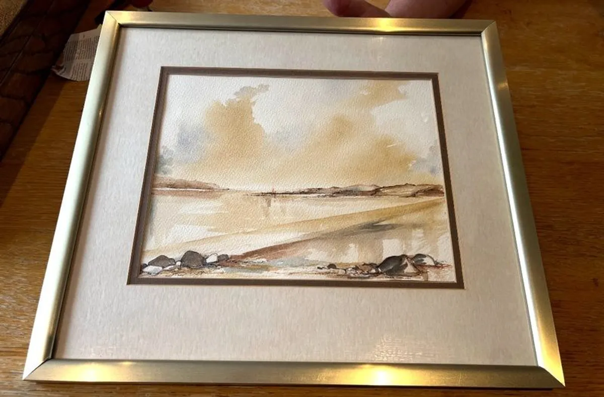 Pair of Framed Irish Coastal Watercolours, Signed by Marie Gardiner - Image 3