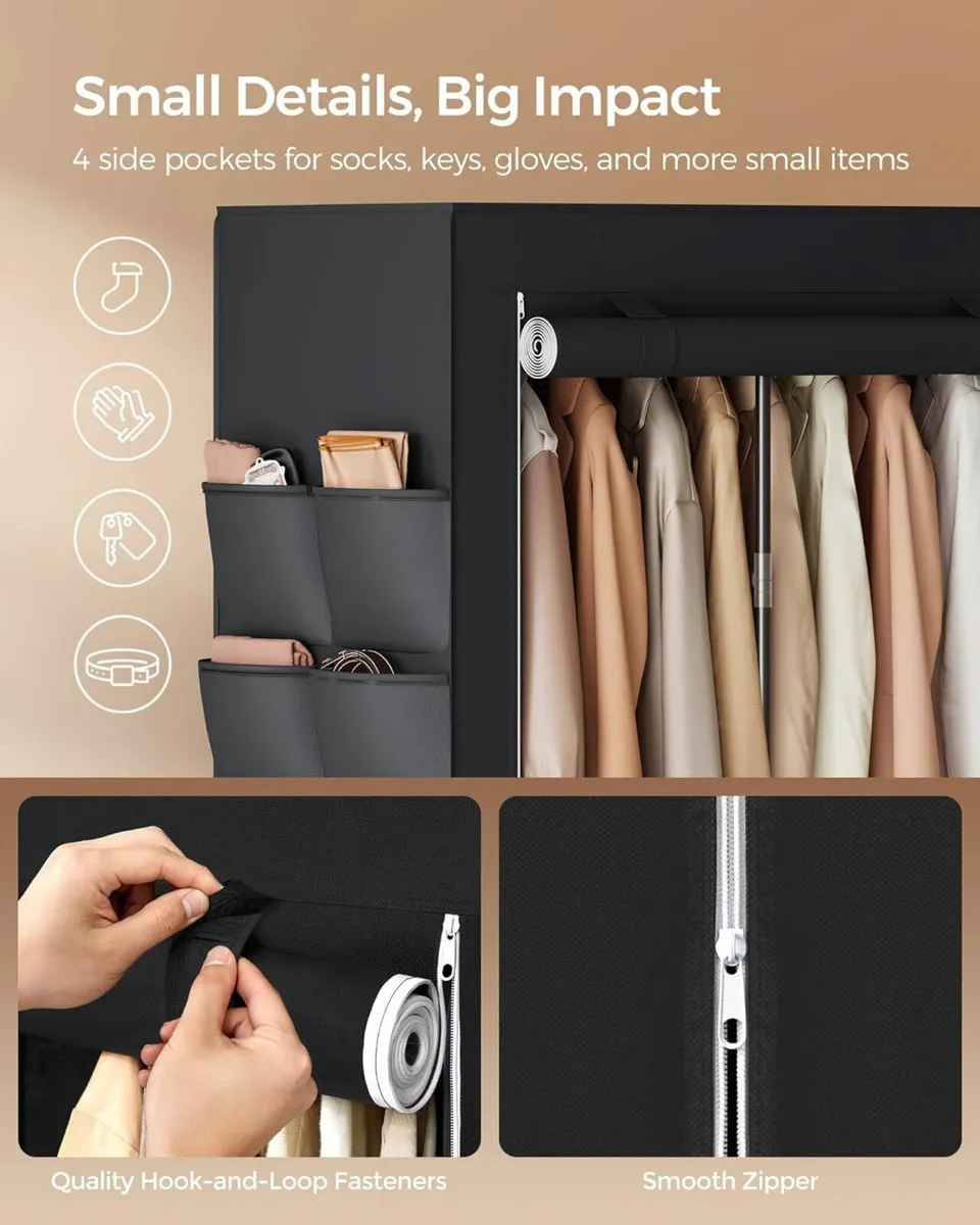 Clothes Wardrobe Portable Closet Garment Organise - Image 4