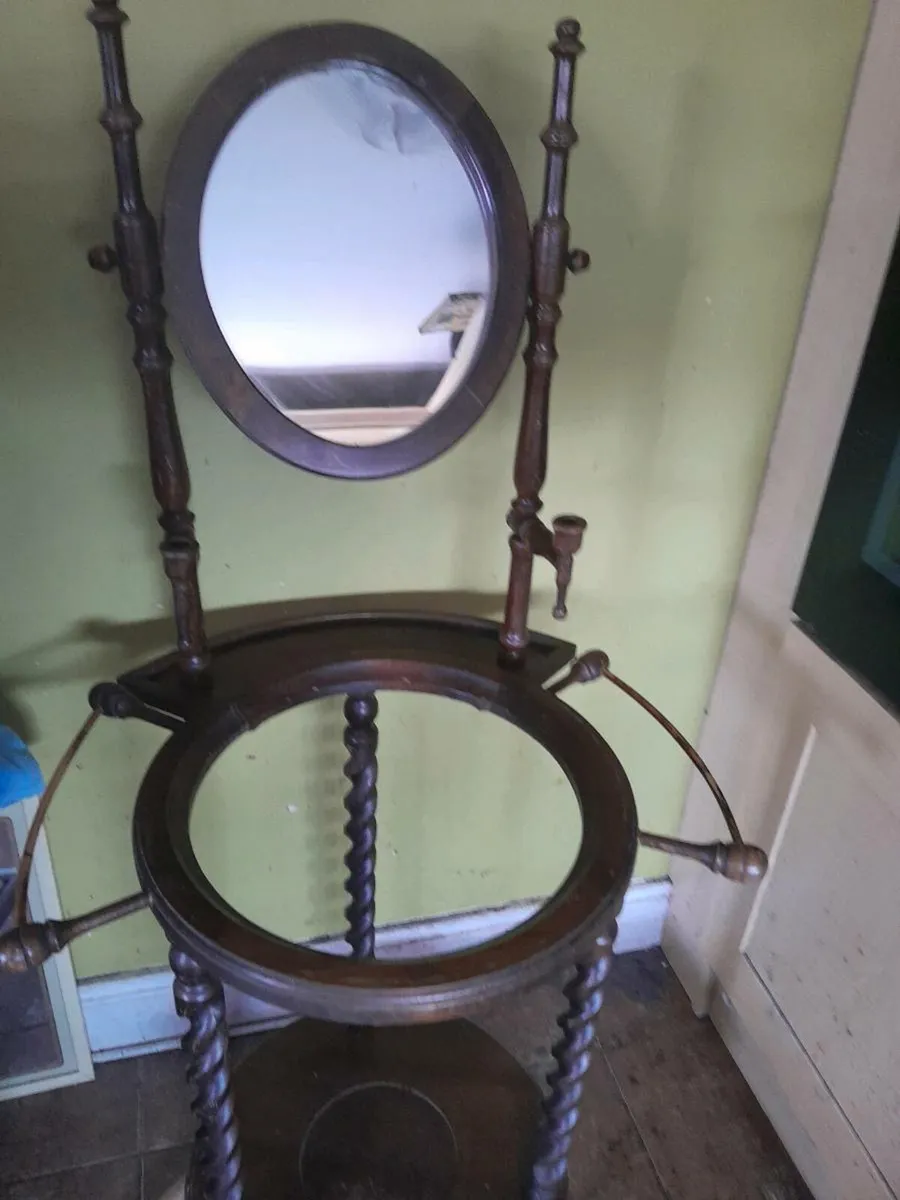 Vintage oak wash stand - Image 4