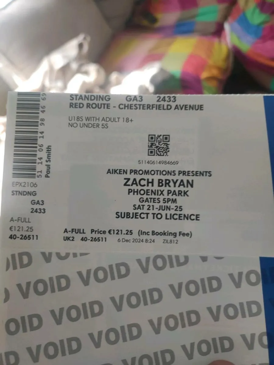 Zach Bryan ticket